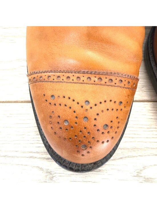 Allen Edmonds Men\'s Derby Shoes 8.5 EEE Leather Cap Toe Wingtip Lexington Brown main image 5
